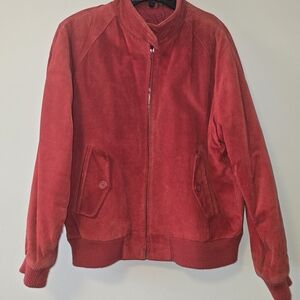 Men's Classic Red Bomber Jacket